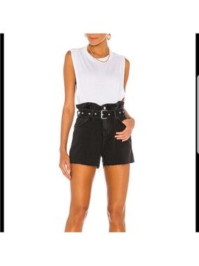 All Saints Hannah High Rise Paper Bag Shorts Sz: 29